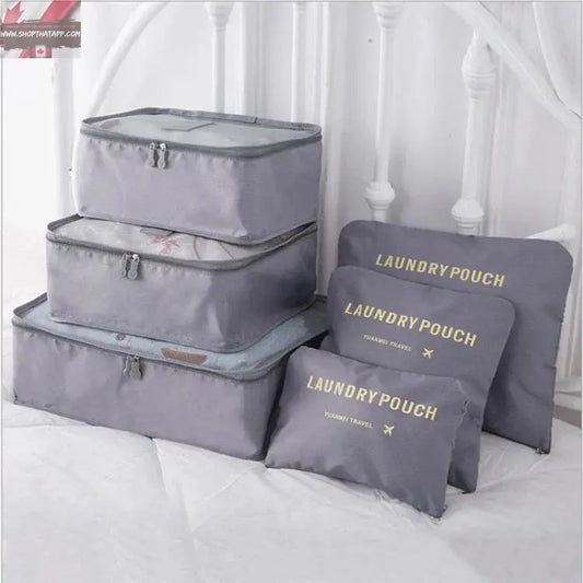 6 PCS Travel Storage Bag Set for Clothes Tidy Organizer - www.Shopthatapp.com #