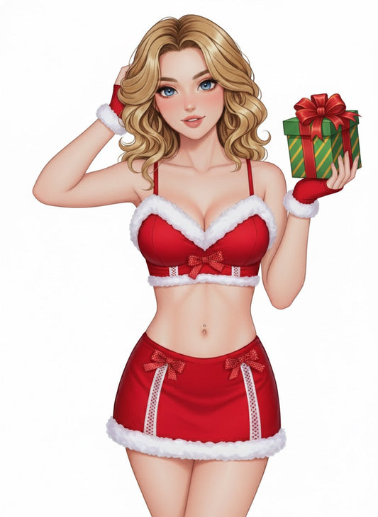 Festive 3-Piece Christmas Cosplay Costume Sexy Holiday Party Lingerie Set - www.Shopthatapp.com #