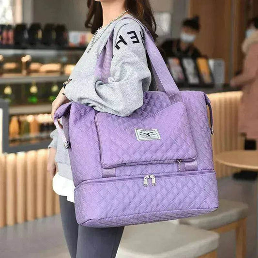 Rhombus Design Foldable Duffle: Large Capacity, Portable - www.Shopthatapp.com #