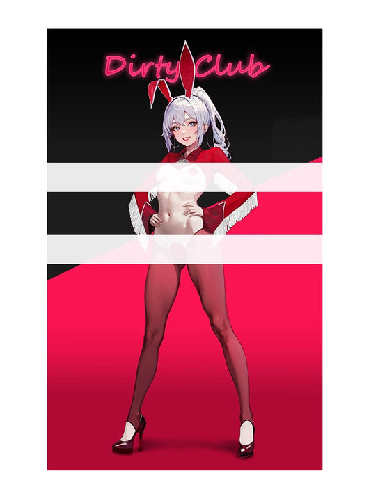 Wild Bunny Cow Girl PU Leather Jacket Sheer Sexy Ligerie Cosplay Costume Set - www.Shopthatapp.com #