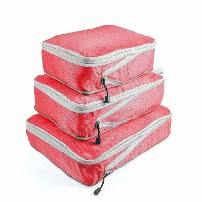 3Pcs Comp. Packing Cubes Expandable Travel Bags Organizer - Random Color - www.Shopthatapp.com #