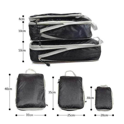 3Pcs Comp. Packing Cubes Expandable Travel Bags Organizer - Random Color - www.Shopthatapp.com #