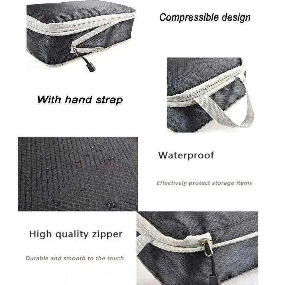 3Pcs Comp. Packing Cubes Expandable Travel Bags Organizer - Random Color - www.Shopthatapp.com #