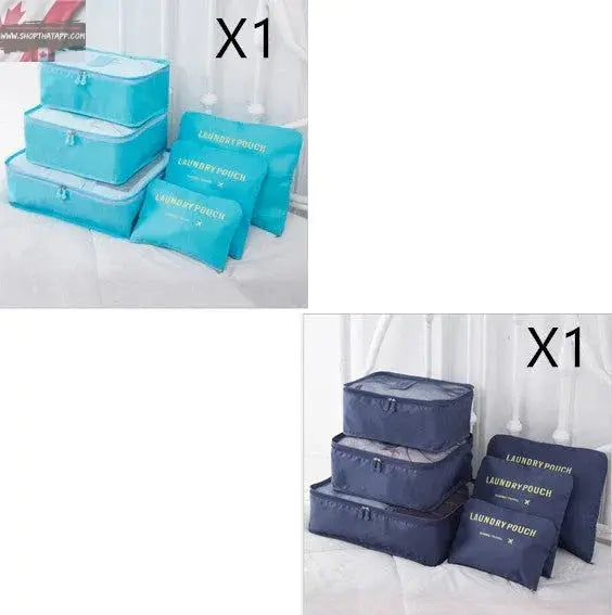 6 PCS Travel Storage Bag Set for Clothes Tidy Organizer - Www.Shopthatapp.com