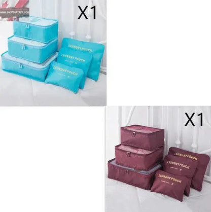 6 PCS Travel Storage Bag Set for Clothes Tidy Organizer - Www.Shopthatapp.com