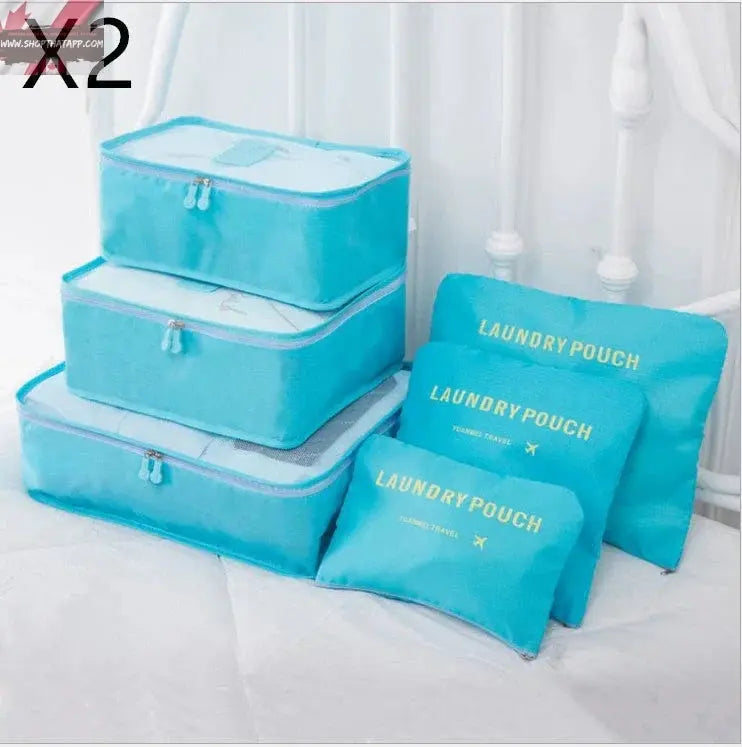 6 PCS Travel Storage Bag Set for Clothes Tidy Organizer - Www.Shopthatapp.com