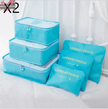 6 PCS Travel Storage Bag Set for Clothes Tidy Organizer - Www.Shopthatapp.com