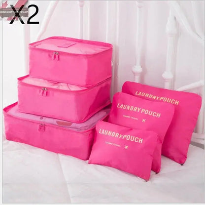 6 PCS Travel Storage Bag Set for Clothes Tidy Organizer - Www.Shopthatapp.com