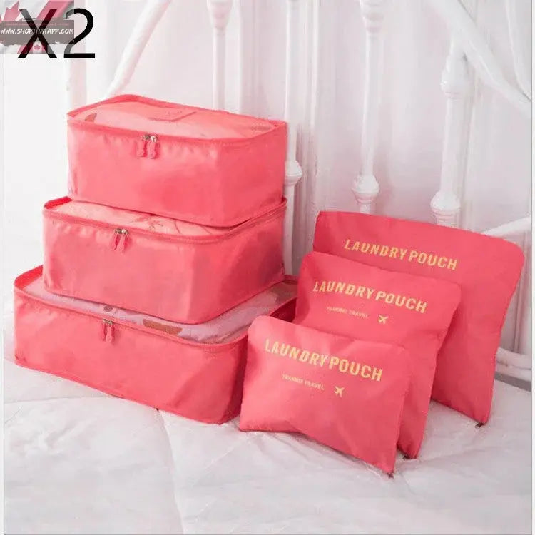 6 PCS Travel Storage Bag Set for Clothes Tidy Organizer - Www.Shopthatapp.com