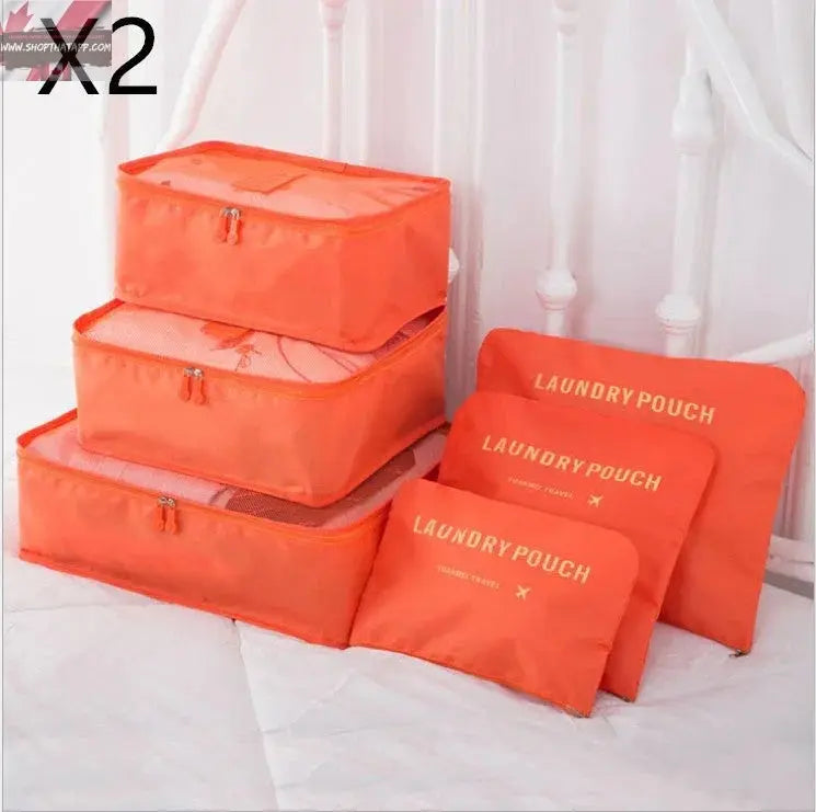 6 PCS Travel Storage Bag Set for Clothes Tidy Organizer - Www.Shopthatapp.com