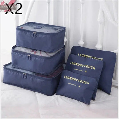 6 PCS Travel Storage Bag Set for Clothes Tidy Organizer - Www.Shopthatapp.com