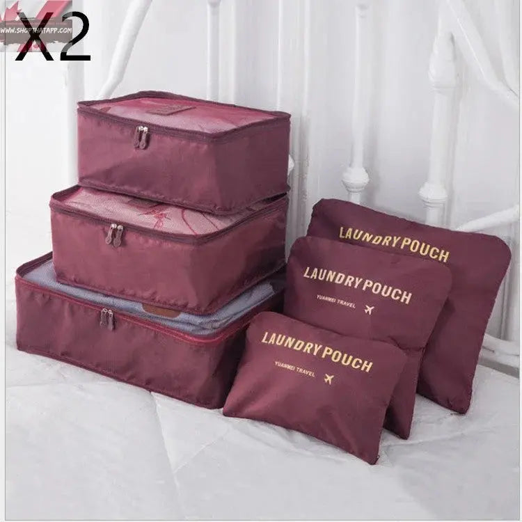 6 PCS Travel Storage Bag Set for Clothes Tidy Organizer - Www.Shopthatapp.com
