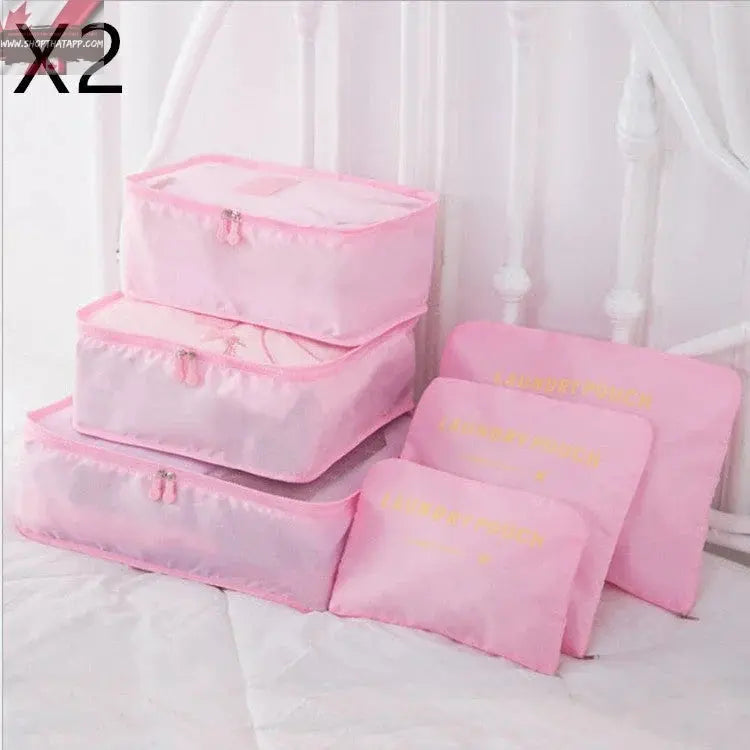 6 PCS Travel Storage Bag Set for Clothes Tidy Organizer - Www.Shopthatapp.com