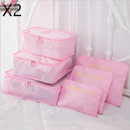 6 PCS Travel Storage Bag Set for Clothes Tidy Organizer - Www.Shopthatapp.com