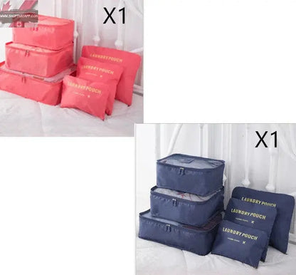 6 PCS Travel Storage Bag Set for Clothes Tidy Organizer - Www.Shopthatapp.com