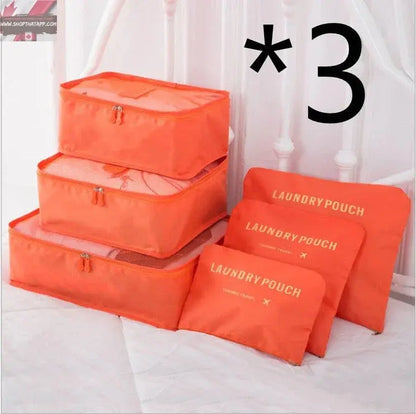6 PCS Travel Storage Bag Set for Clothes Tidy Organizer - Www.Shopthatapp.com