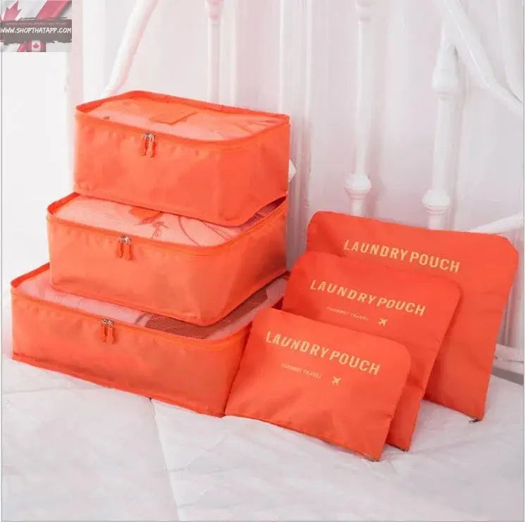 6 PCS Travel Storage Bag Set for Clothes Tidy Organizer - www.Shopthatapp.com #