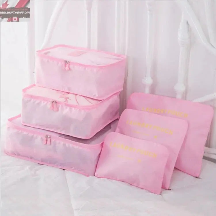 6 PCS Travel Storage Bag Set for Clothes Tidy Organizer - www.Shopthatapp.com #