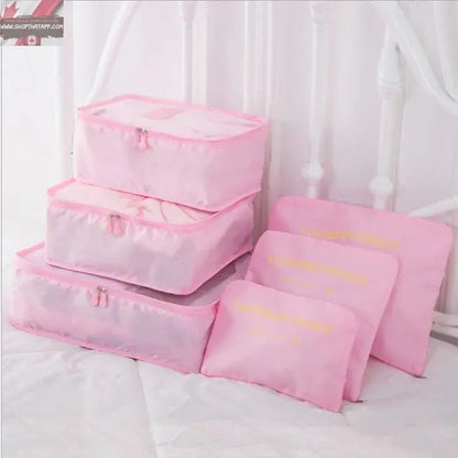 6 PCS Travel Storage Bag Set for Clothes Tidy Organizer - www.Shopthatapp.com #