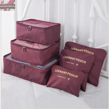6 PCS Travel Storage Bag Set for Clothes Tidy Organizer - www.Shopthatapp.com #