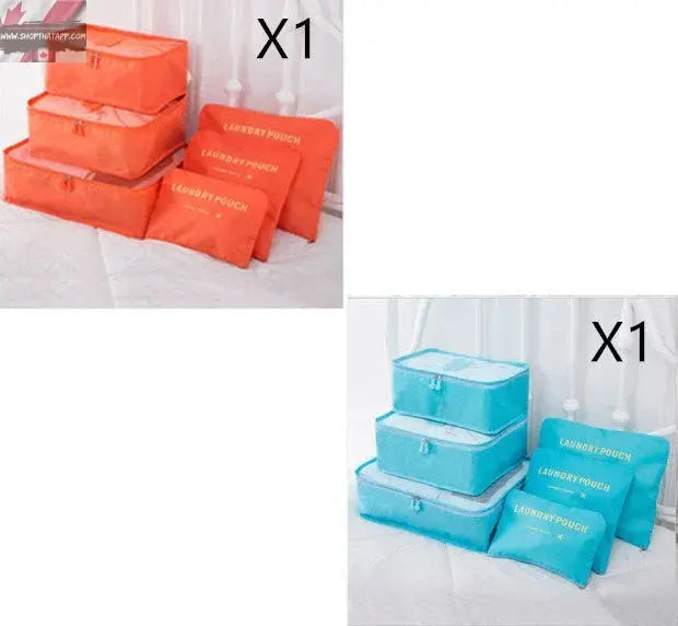 6 PCS Travel Storage Bag Set for Clothes Tidy Organizer - www.Shopthatapp.com #