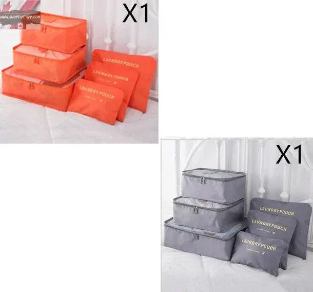 6 PCS Travel Storage Bag Set for Clothes Tidy Organizer - www.Shopthatapp.com #