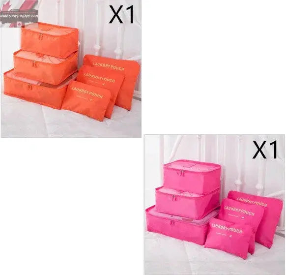 6 PCS Travel Storage Bag Set for Clothes Tidy Organizer - www.Shopthatapp.com #