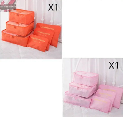 6 PCS Travel Storage Bag Set for Clothes Tidy Organizer - www.Shopthatapp.com #