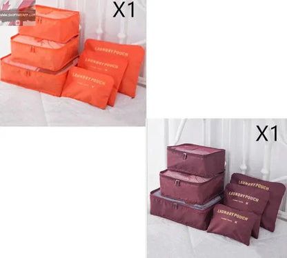 6 PCS Travel Storage Bag Set for Clothes Tidy Organizer - www.Shopthatapp.com #