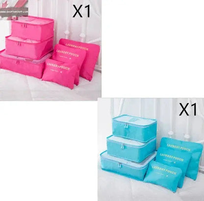 6 PCS Travel Storage Bag Set for Clothes Tidy Organizer - www.Shopthatapp.com #