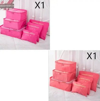 6 PCS Travel Storage Bag Set for Clothes Tidy Organizer - www.Shopthatapp.com #