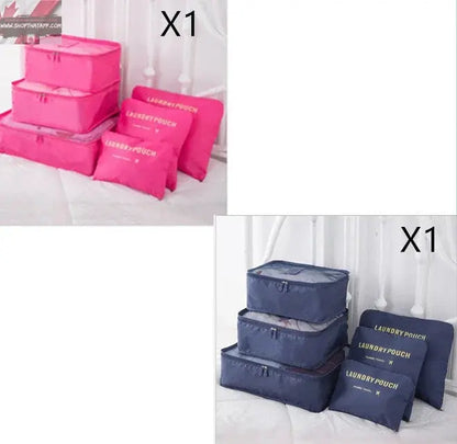 6 PCS Travel Storage Bag Set for Clothes Tidy Organizer - www.Shopthatapp.com #