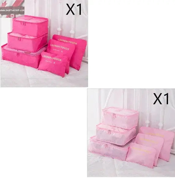 6 PCS Travel Storage Bag Set for Clothes Tidy Organizer - www.Shopthatapp.com #