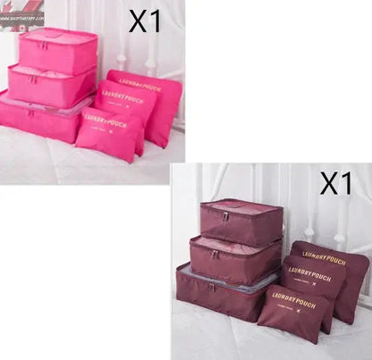 6 PCS Travel Storage Bag Set for Clothes Tidy Organizer - www.Shopthatapp.com #
