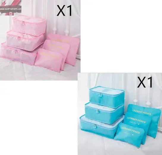 6 PCS Travel Storage Bag Set for Clothes Tidy Organizer - www.Shopthatapp.com #