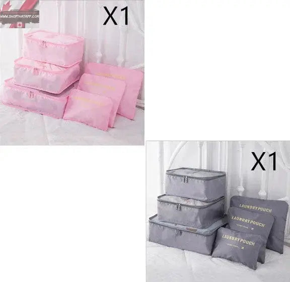6 PCS Travel Storage Bag Set for Clothes Tidy Organizer - www.Shopthatapp.com #