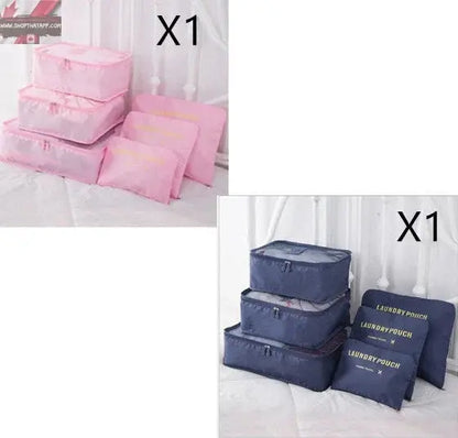 6 PCS Travel Storage Bag Set for Clothes Tidy Organizer - www.Shopthatapp.com #
