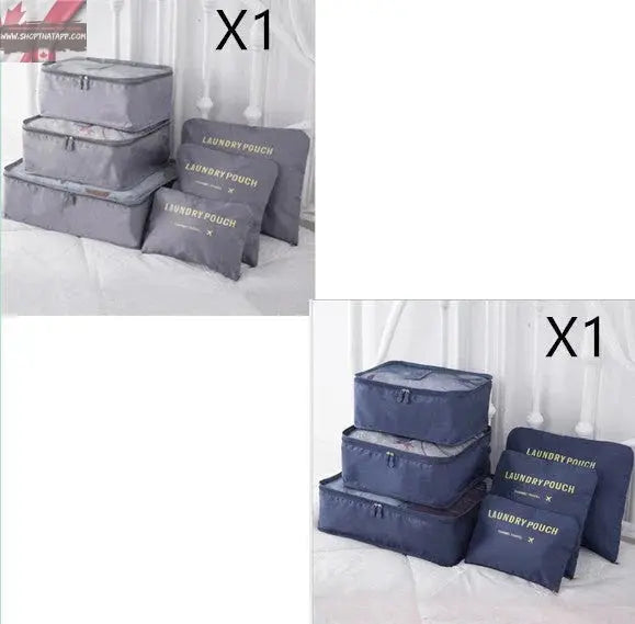 6 PCS Travel Storage Bag Set for Clothes Tidy Organizer - www.Shopthatapp.com #