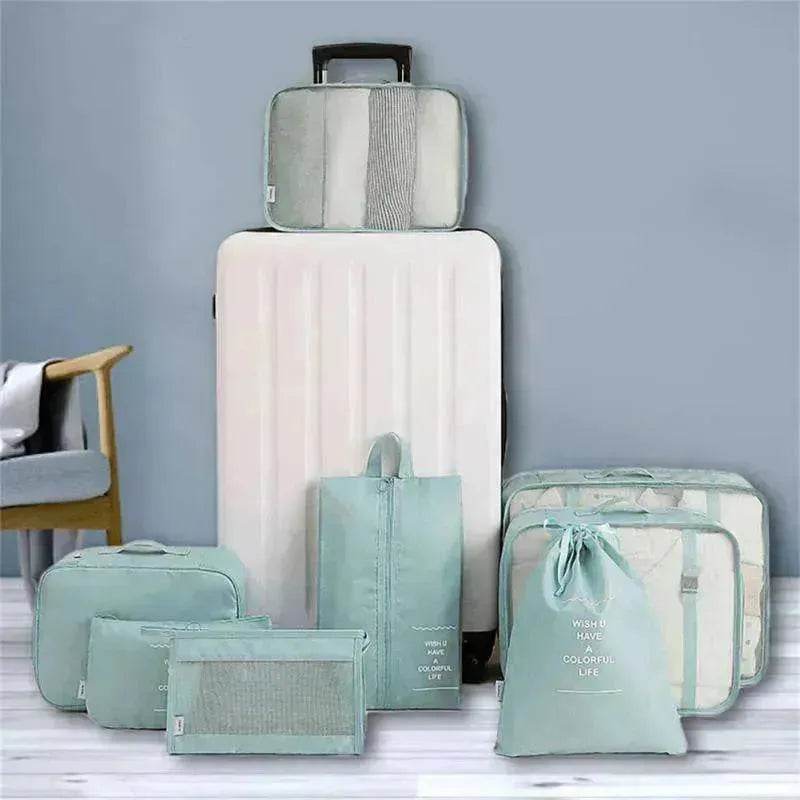 8 piece Set Luggage Divider Travel Storage Clothes Packing Cube Bag - www.Shopthatapp.com #