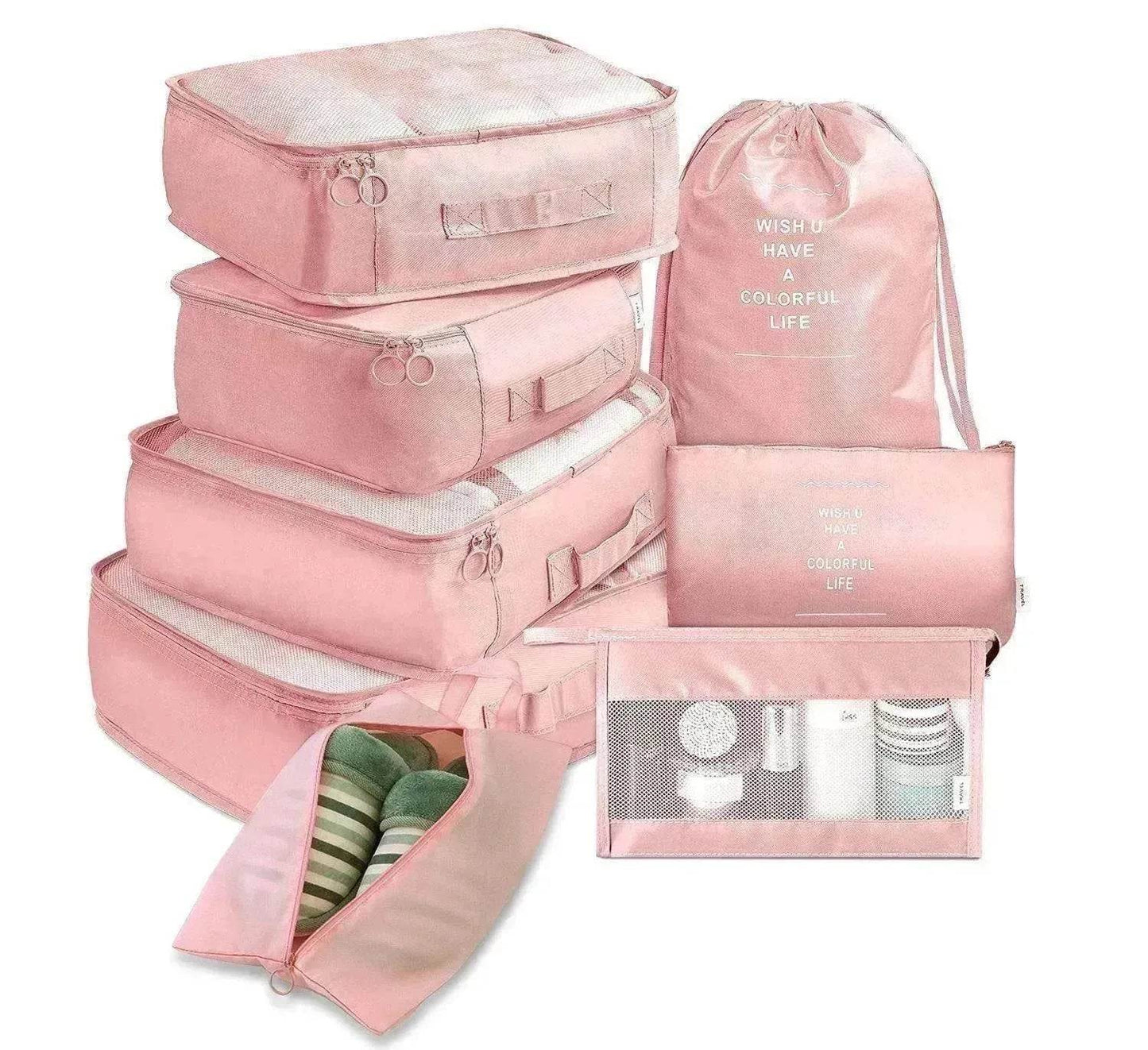 8 piece Set Luggage Divider Travel Storage Clothes Packing Cube Bag - www.Shopthatapp.com #