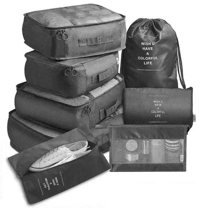 8 piece Set Luggage Divider Travel Storage Clothes Packing Cube Bag - www.Shopthatapp.com #