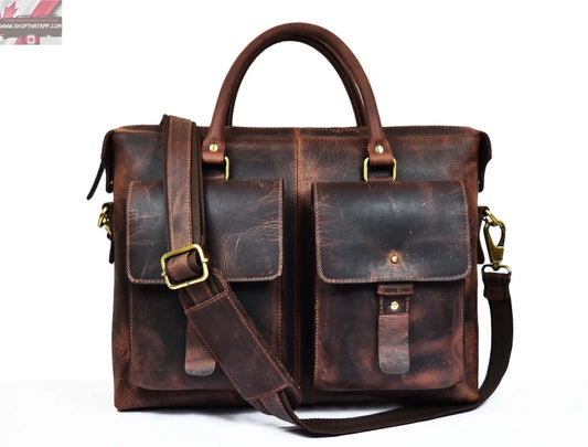 Berkeley Leather Portfolio Bag - Walnut Brown - Www.Shopthatapp.com