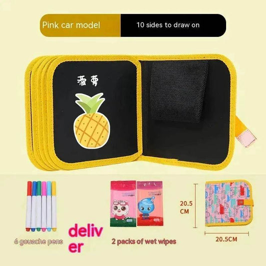 Children's Early 10-sided Education Picture Book Double-sided Graffiti Drawing Board Portable Children Drawing Coloring Book - www.Shopthatapp.com #
