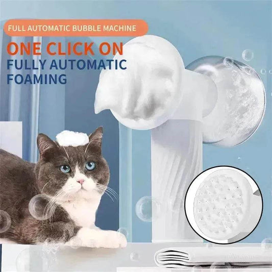 Electric Automatic Foaming Pet Bath Brush with Soap Dispenser - www.Shopthatapp.com #