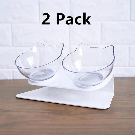 Elevated Double Food Bowl  for Pets Cat Dog Food and water Bowl - www.Shopthatapp.com #