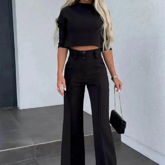 Fashion Tops High Waist Wide Leg - www.Shopthatapp.com #