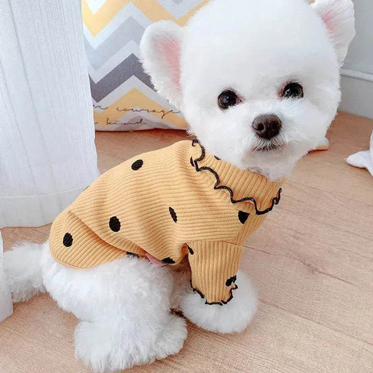 Fleece Turtleneck Shirt for Pets Dog Cat apparels for Fall and Winter - www.Shopthatapp.com #