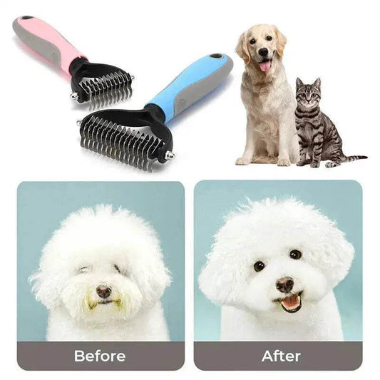 Hair Grooming Brush comb For Pet Dog Cat Deshedding comb - www.Shopthatapp.com #