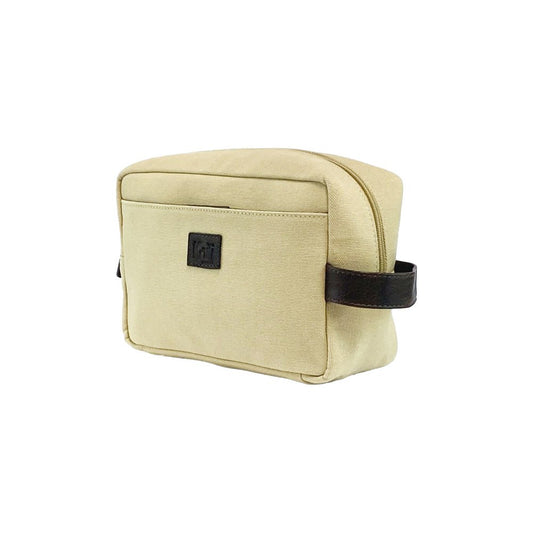 K0014GB | Beauty Case in Canvas/Vera Pelle pieno fiore, volanata. Colore Corda/Testa Moro. Maniglia laterale. Chiusura con lampo. Dimensioni: cm 24 x 15 x 9. Confezione: Sacchetto Tnt - www.Shopthatapp.com #