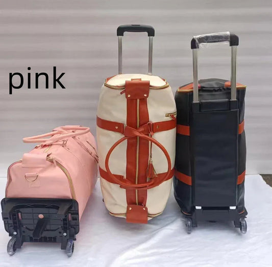 Large Capacity Trolley Travel Bag, Portable Folding Fitness Bag - www.Shopthatapp.com #